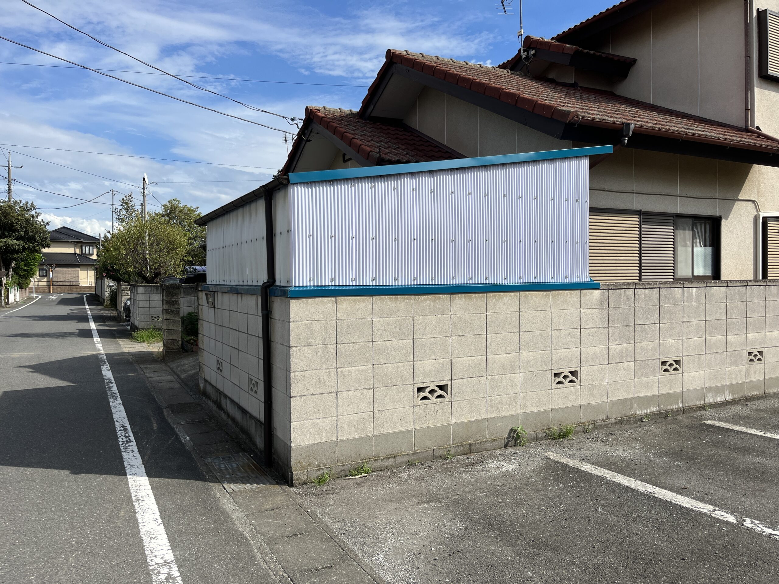 雹被害による波板貼替工事　施工後