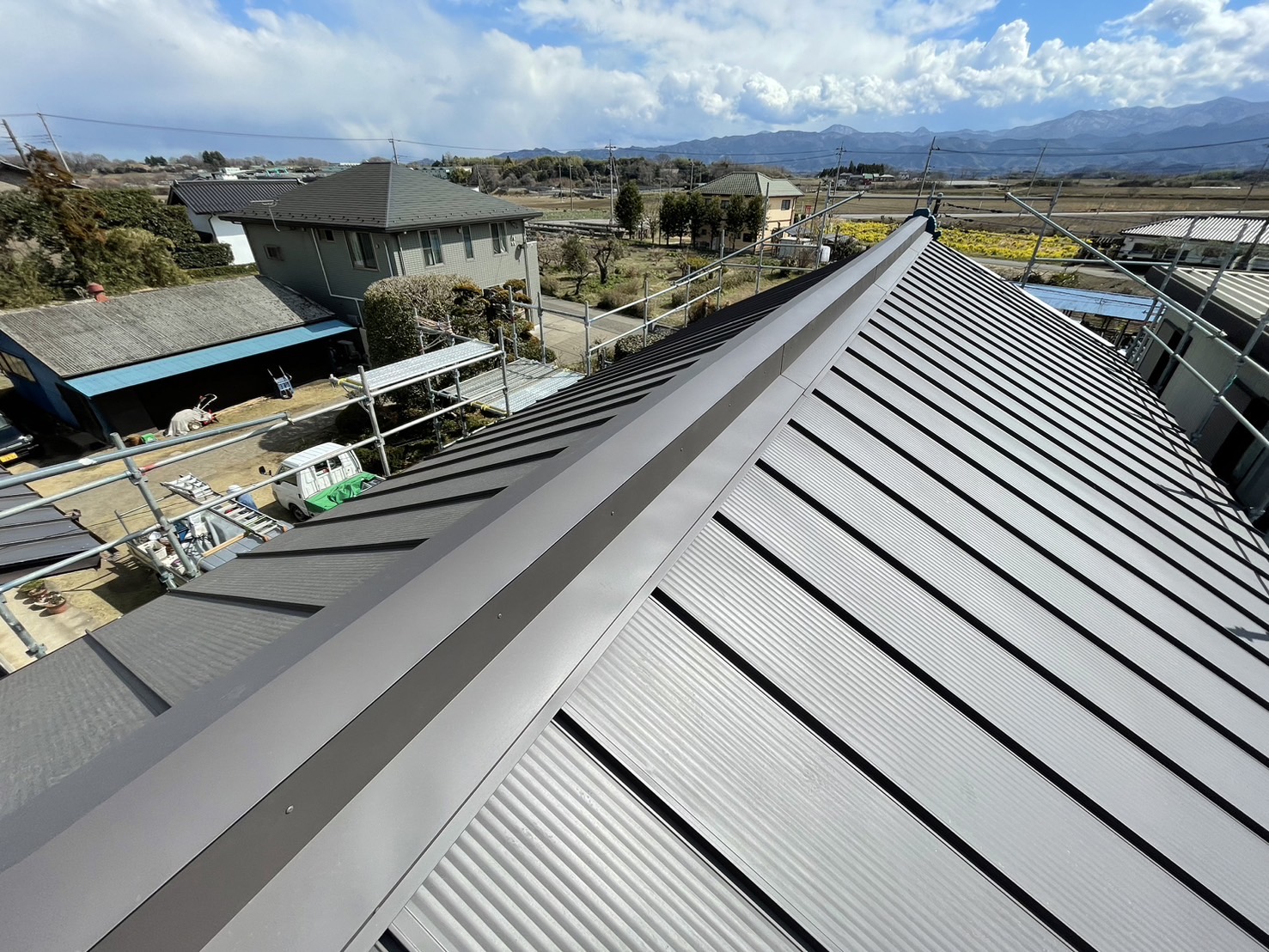 築80年　倉の屋根修繕工事　施工中